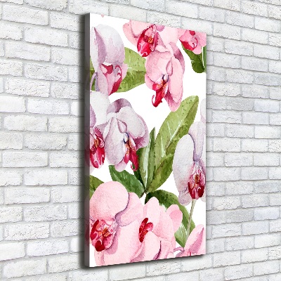 Verticale foto op canvas Orchidee