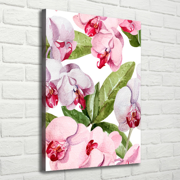 Verticale foto op canvas Orchidee