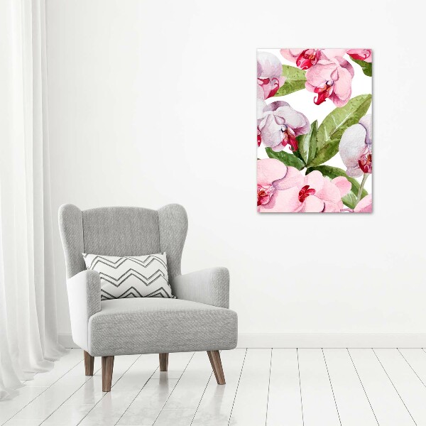 Verticale foto op canvas Orchidee