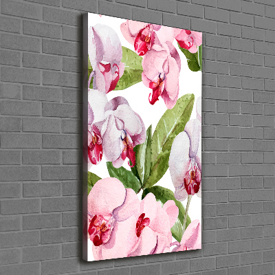 Verticale foto op canvas Orchidee