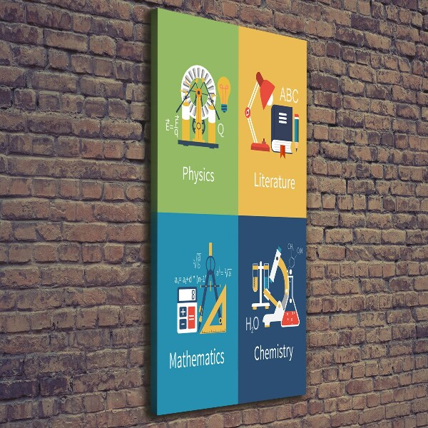 Verticale canvasfoto Schoolvakken