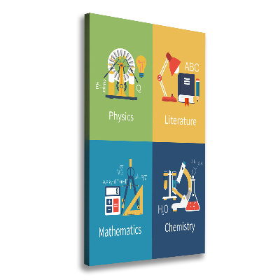 Verticale canvasfoto Schoolvakken