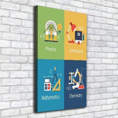 Verticale canvasfoto Schoolvakken