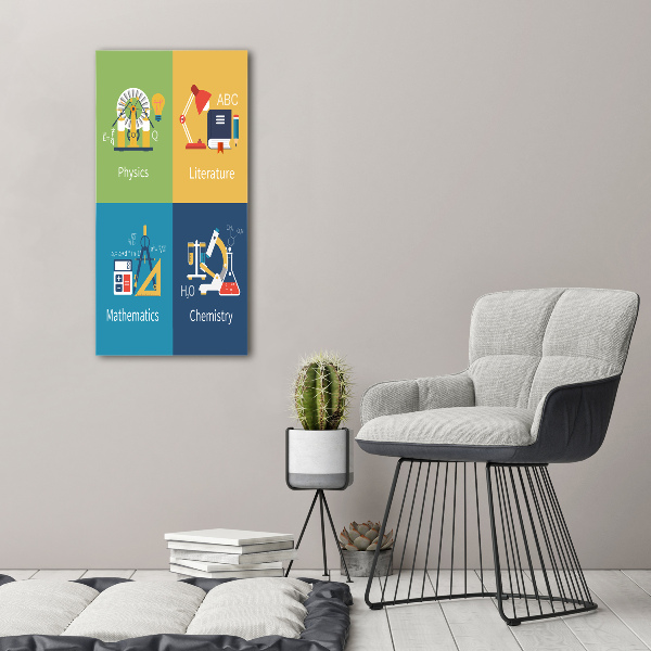 Verticale canvasfoto Schoolvakken