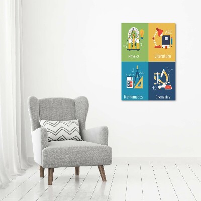 Verticale canvasfoto Schoolvakken
