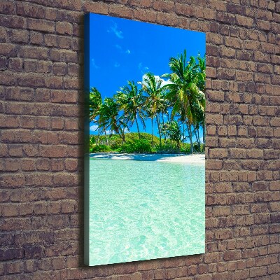 Verticaal schilderij op canvas Tropisch strand