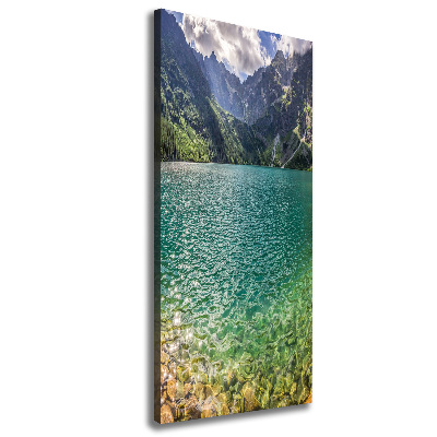 Verticale foto op canvas Meer in de bergen