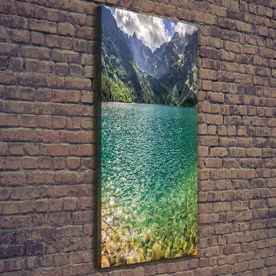 Verticale foto op canvas Meer in de bergen