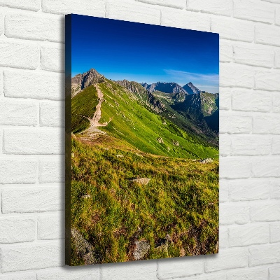 Verticaal canvasschilderij Tatra-gebergte
