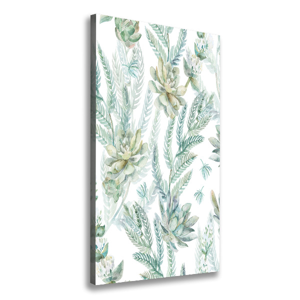 Verticale canvasfoto Bloemenpatroon