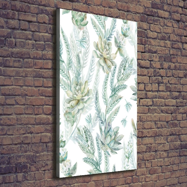 Verticale canvasfoto Bloemenpatroon