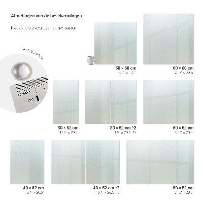 Glazen afdekplaat kookplaat Dubbel halfdoorzichtig