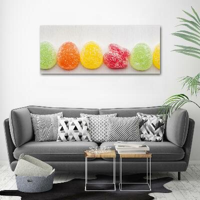Schilderij op glas Kleurrijke jellybeans