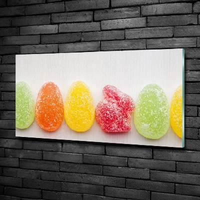 Schilderij op glas Kleurrijke jellybeans