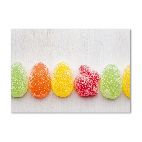 Schilderij op glas Kleurrijke jellybeans