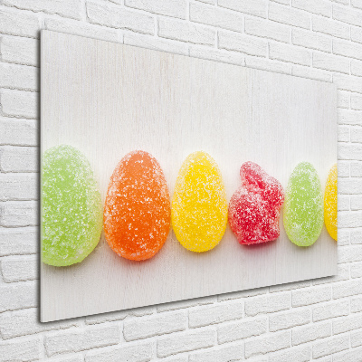 Schilderij op glas Kleurrijke jellybeans