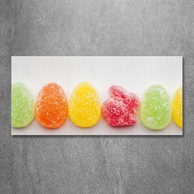 Schilderij op glas Kleurrijke jellybeans