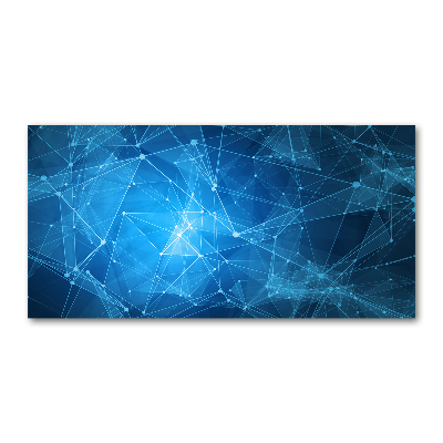 Glazen schilderij Blauwe lijnen