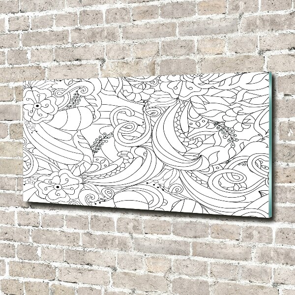 Schilderij op glas Ornamenten