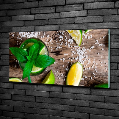 Schilderij glas Mojito