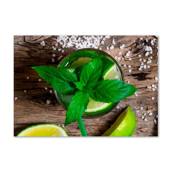 Schilderij glas Mojito
