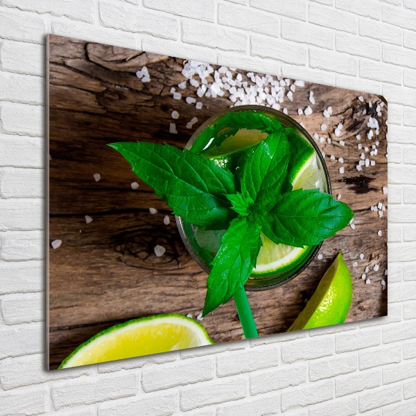 Schilderij glas Mojito