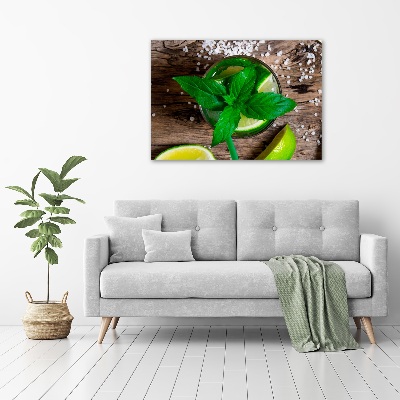 Schilderij glas Mojito