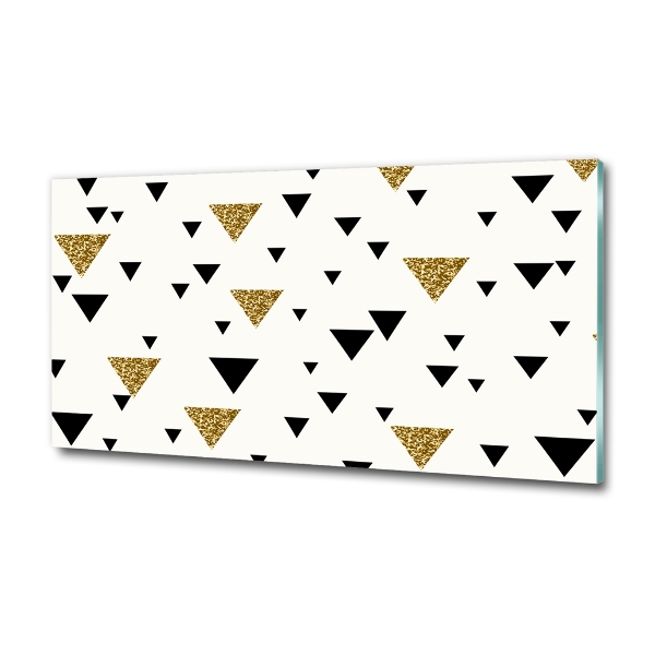 Schilderij glas Achtergrond met driehoeken