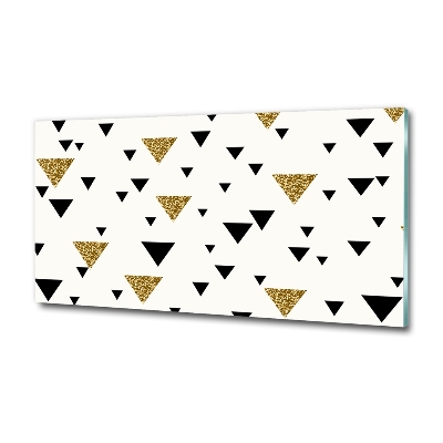 Schilderij glas Achtergrond met driehoeken