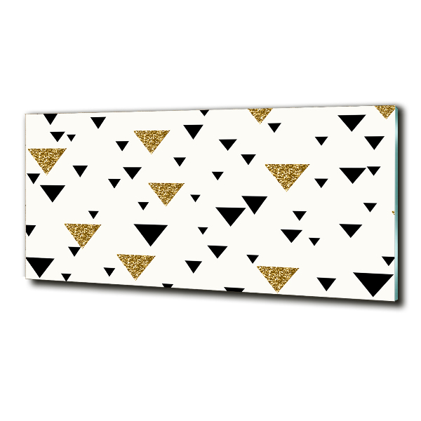 Schilderij glas Achtergrond met driehoeken