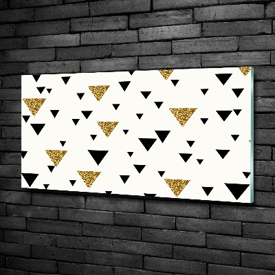 Schilderij glas Achtergrond met driehoeken
