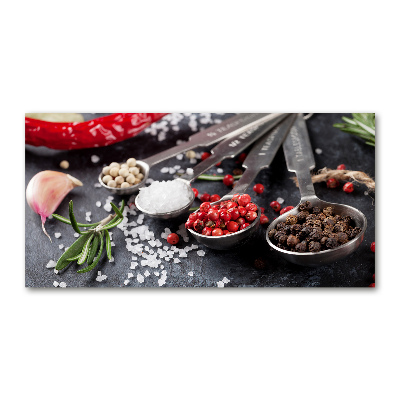 Foto schilderij op glas Kruiden en specerijen