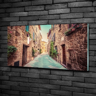 Schilderij glas Italiaanse straten