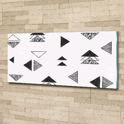 Foto schilderij op glas Achtergrond met driehoeken