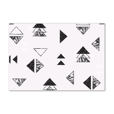 Foto schilderij op glas Achtergrond met driehoeken