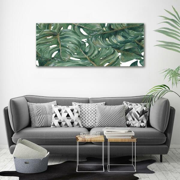 Schilderij op glas Monstera