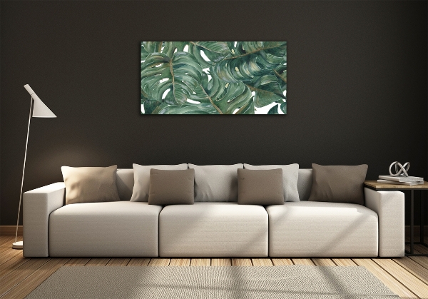 Schilderij op glas Monstera