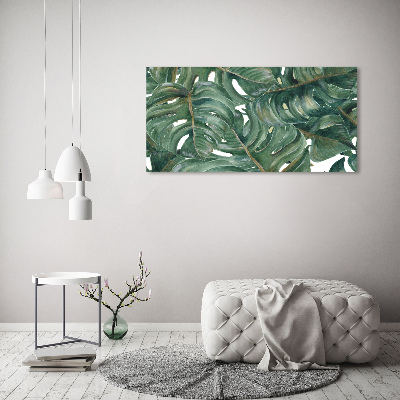 Schilderij op glas Monstera