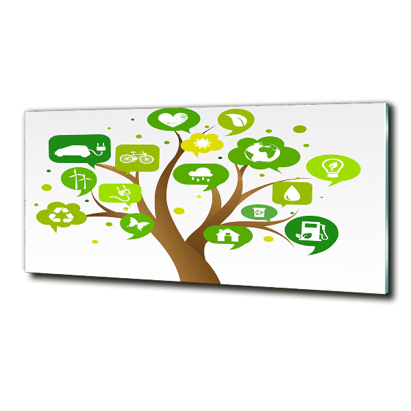 Schilderij glas Ecologische boom
