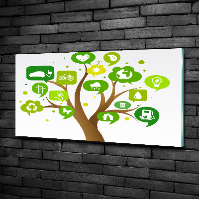 Schilderij glas Ecologische boom