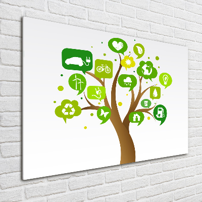 Schilderij glas Ecologische boom