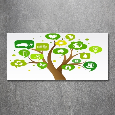 Schilderij glas Ecologische boom
