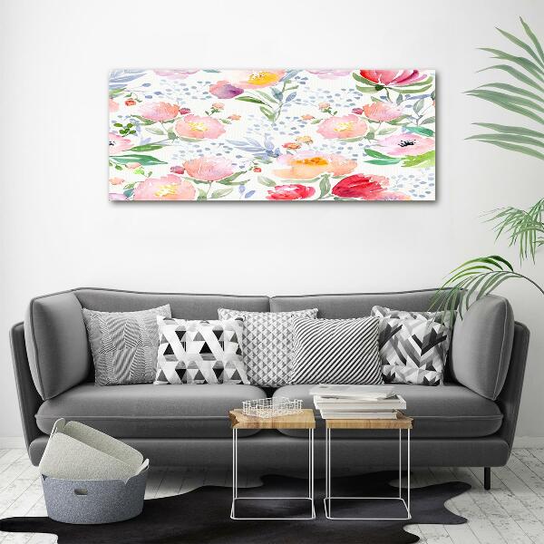 Schilderij glas Klaprozen