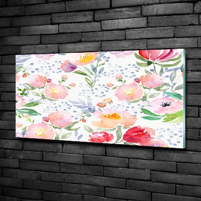 Schilderij glas Klaprozen