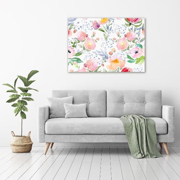 Schilderij glas Klaprozen