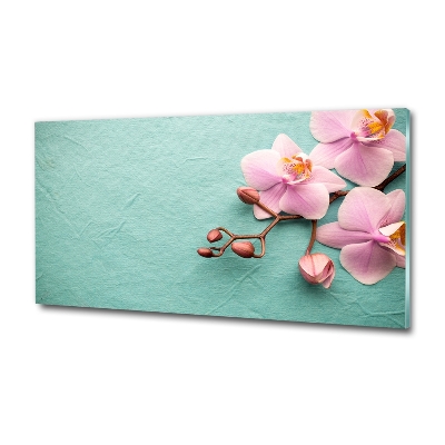 Schilderij glas Orchidee