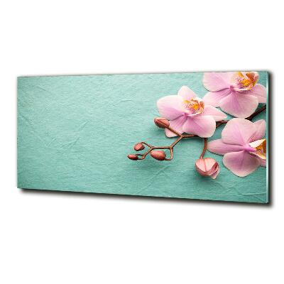 Schilderij glas Orchidee