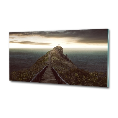 Glazen schilderij Pad op de rots