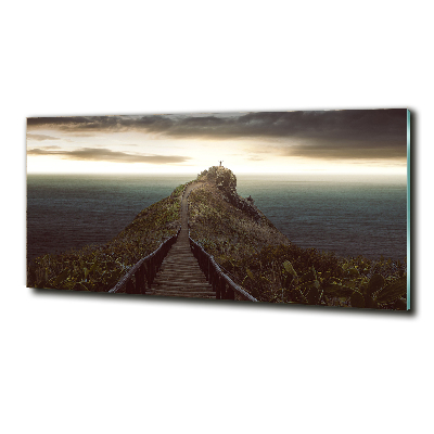 Glazen schilderij Pad op de rots