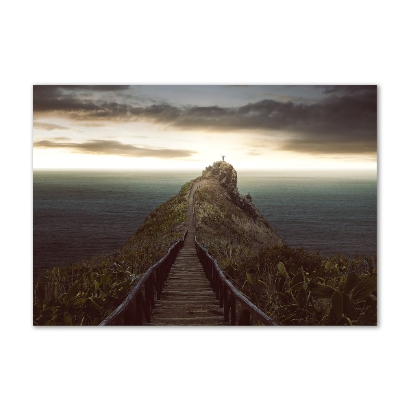 Glazen schilderij Pad op de rots